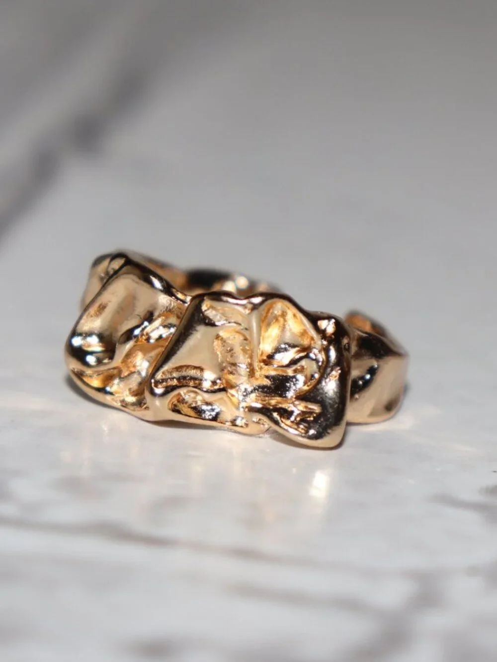 ✨ NWOT Gold Organic Sculpted Ring • Size 7 ✨
